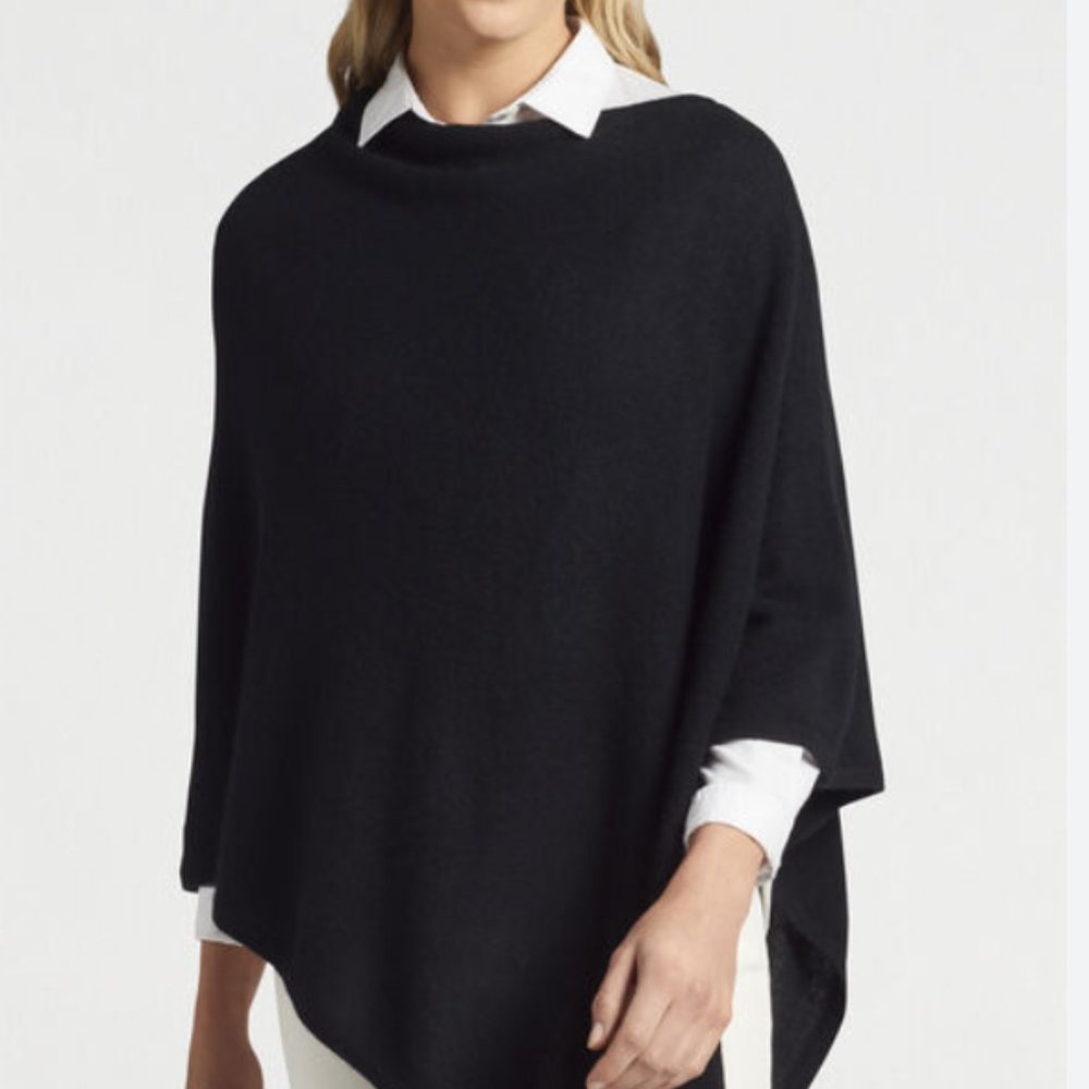 Peter Millar The Essential Cashmere Poncho - Black